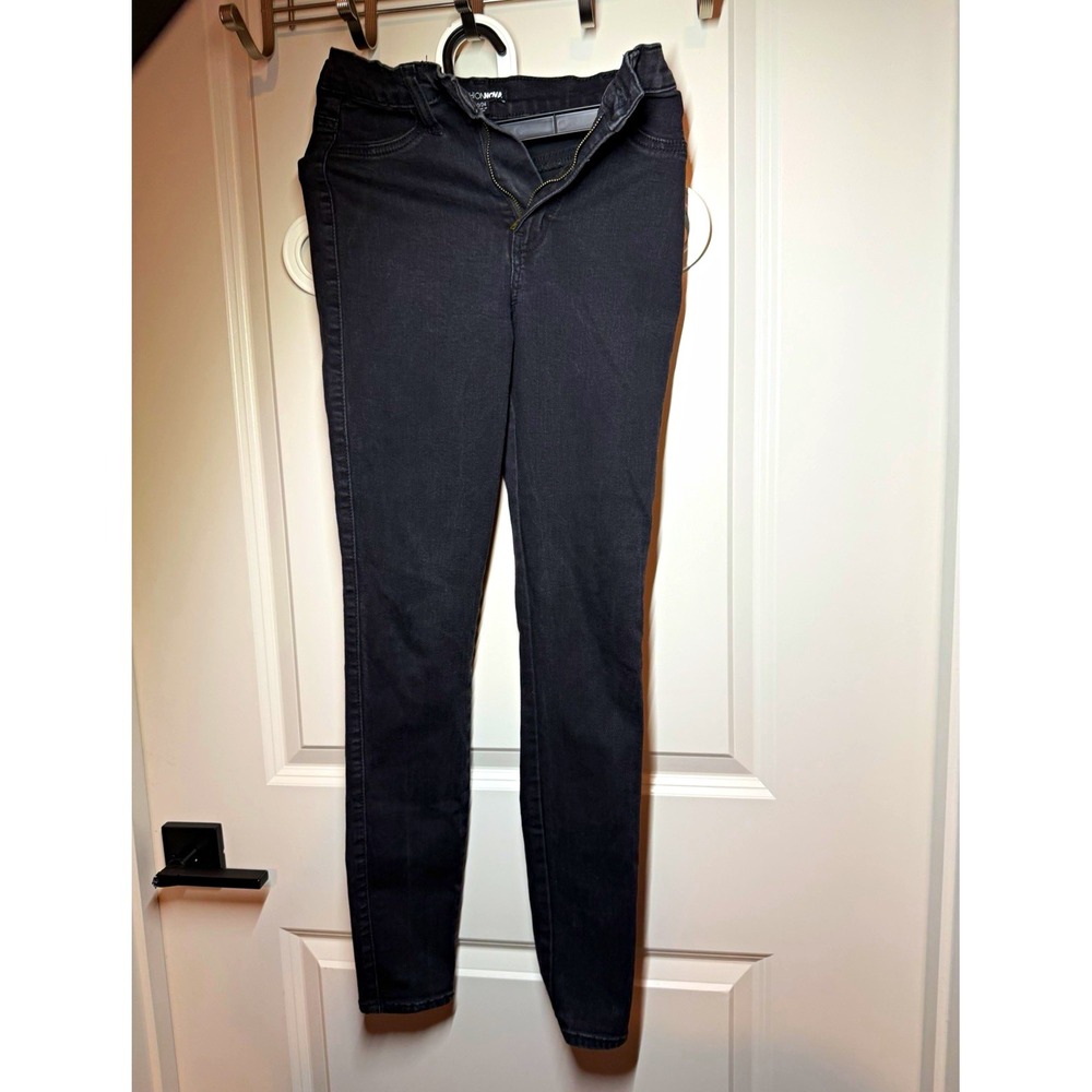 Fashion Nova Women's Skinny Jeans Black Denim Solid 5-Pocket Regular Size 0/24